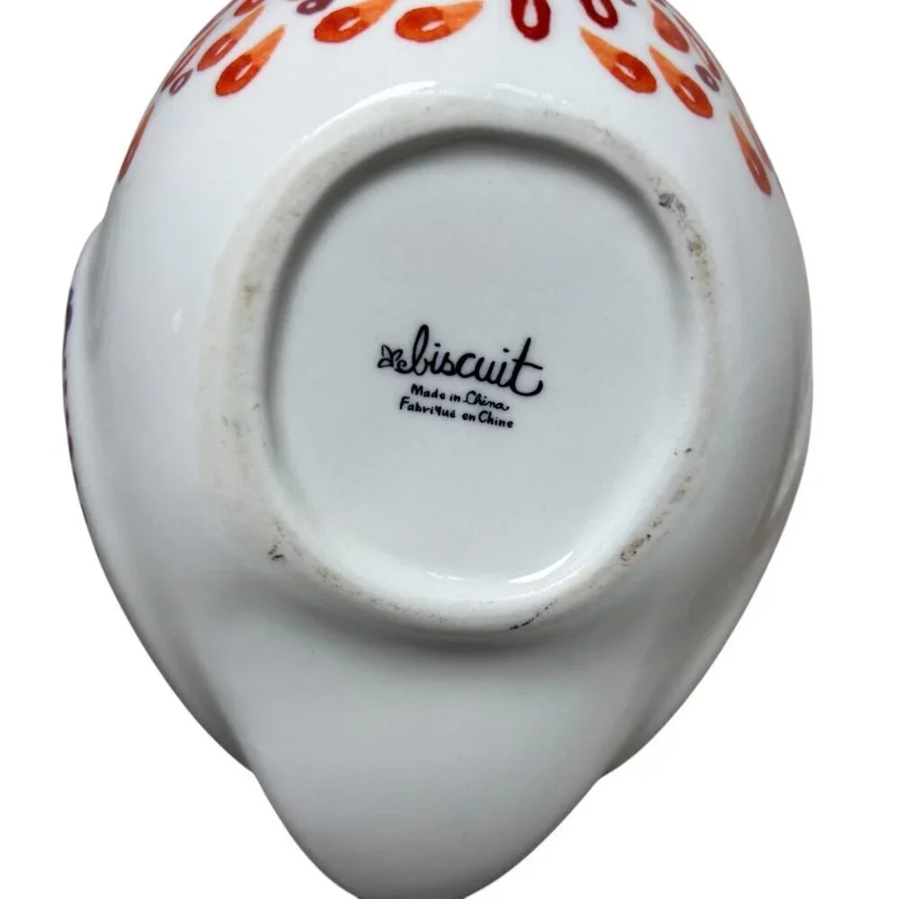 Anthropologie LeBiscuit Ceramic Bird Owl Canister Sugar Coffee Kitchen Decor